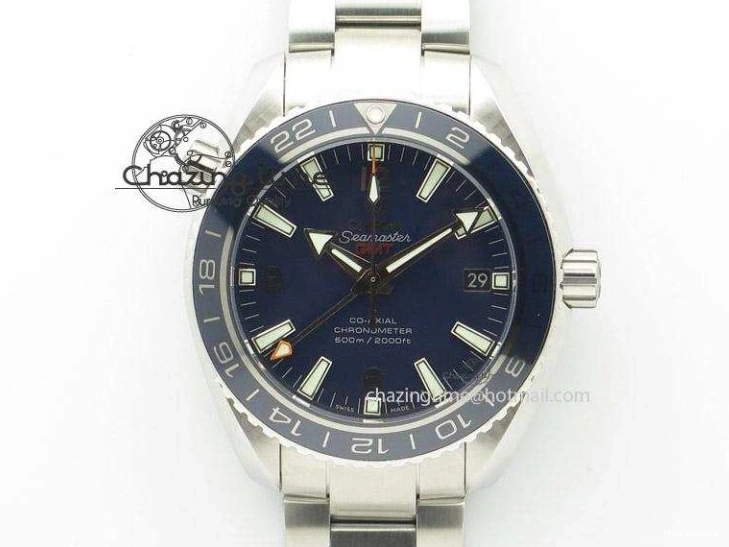 0515 Elegant Seamaster Pro Chrono RG OM Best Edition Black Ceramic Black Dial On Gummy Strap A 8128
